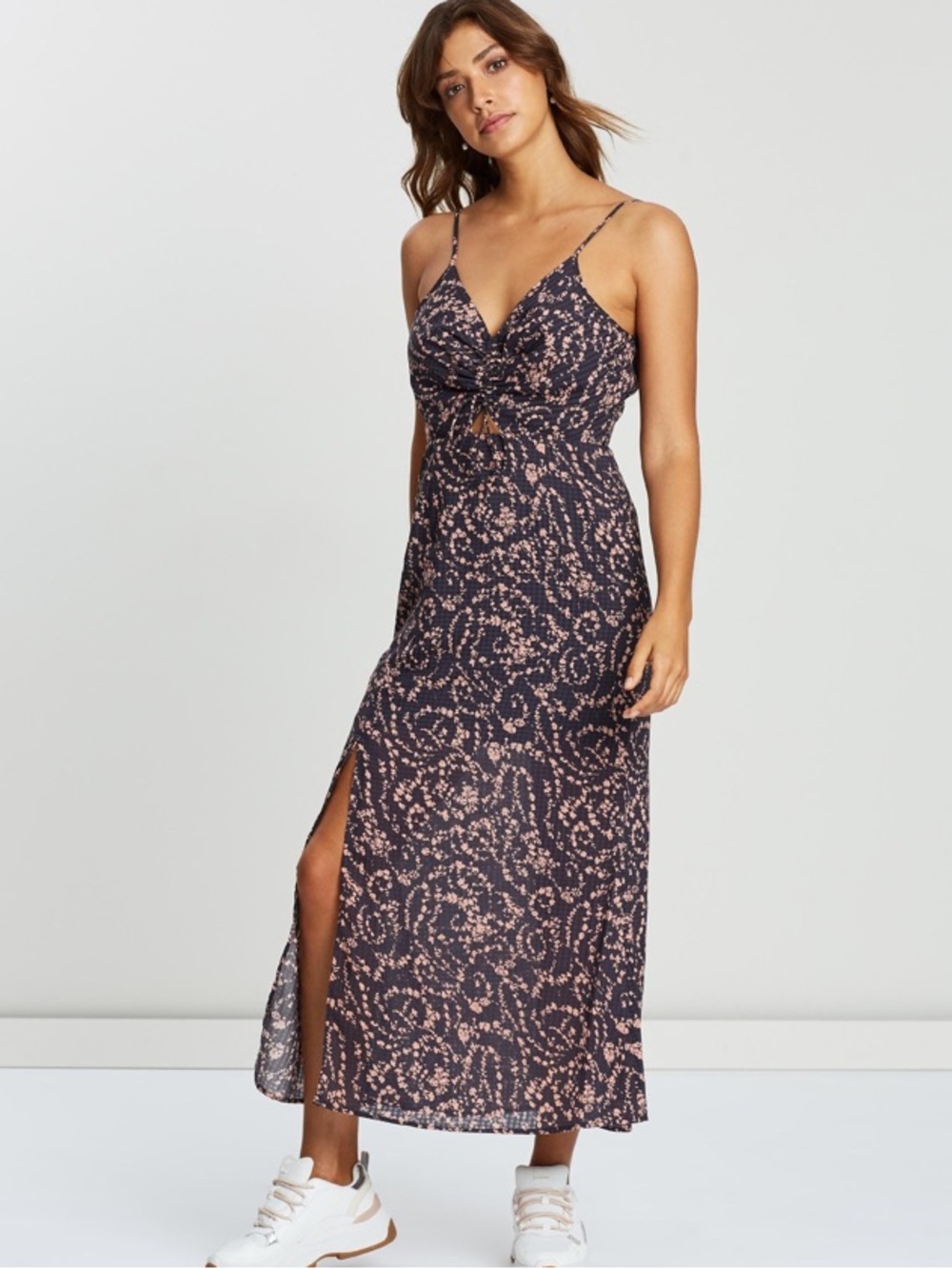 The fifth label Dahlia Midi black floral midi Dress